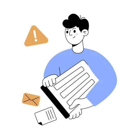 Businessman deleting trash files  Illustration