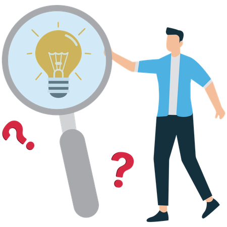 Businessman Discovering Innovative Solution  Illustration