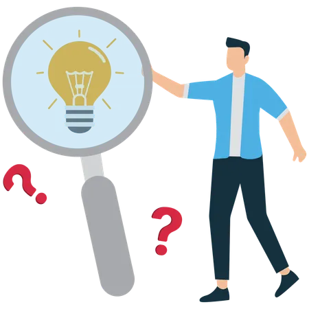 Businessman Discovering Innovative Solution  Illustration
