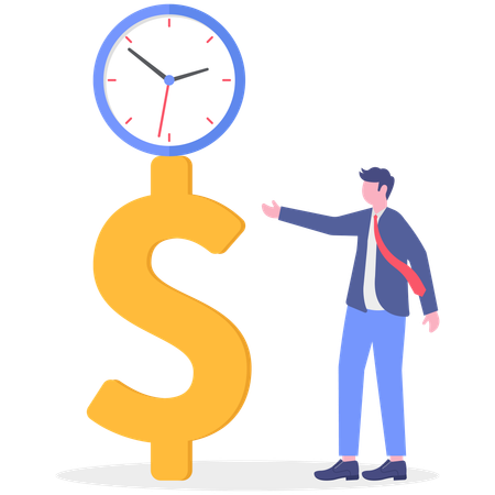 Businessman does work life balance  Illustration