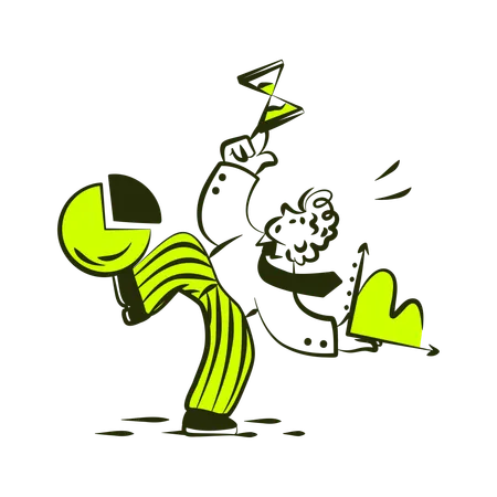Businessman Doing Business Balance  Illustration