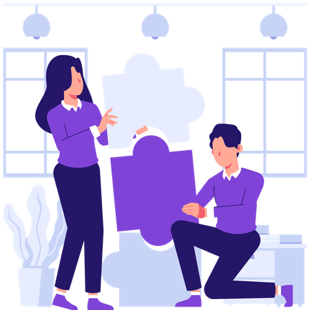Businessman doing business collaboration  Illustration