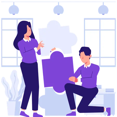 Businessman doing business collaboration  Illustration