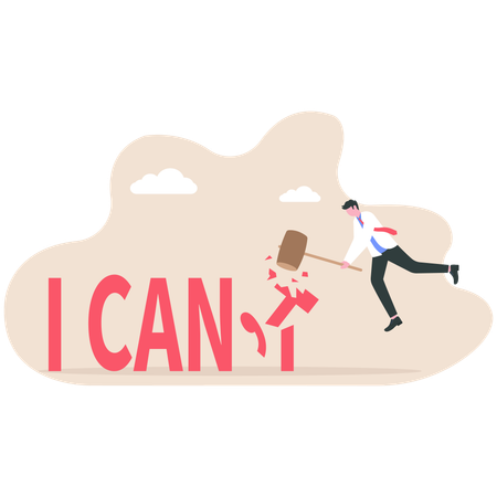Businessman doing business destruction  Illustration
