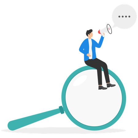 Businessman doing business marketing  Illustration