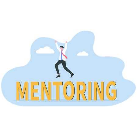 Businessman doing business mentoring  Illustration