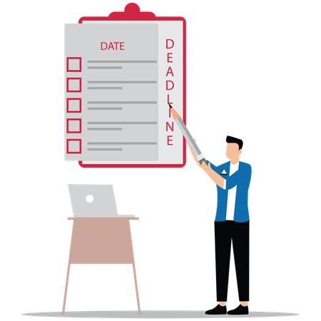 Businessman doing Business operations planning and scheduling  Illustration