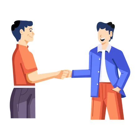 Businessman doing business Partnership  Illustration