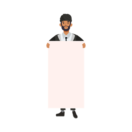 Businessman doing business promotion  Illustration