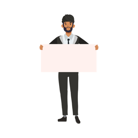 Businessman doing business promotion  Illustration