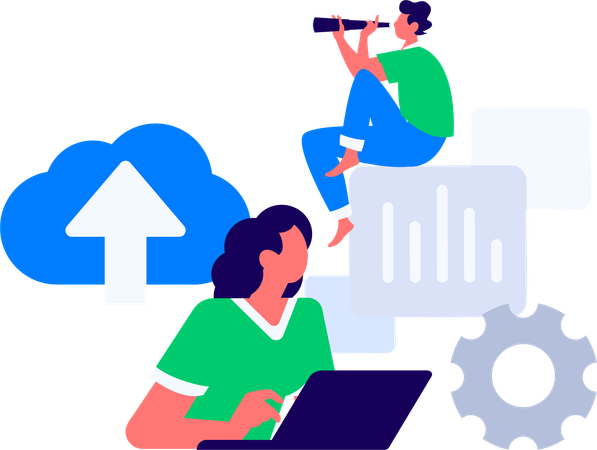 商談をするビジネスマン  イラスト