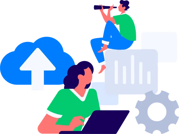 商談をするビジネスマン  イラスト