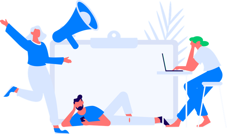 Businessman doing business talk  Illustration