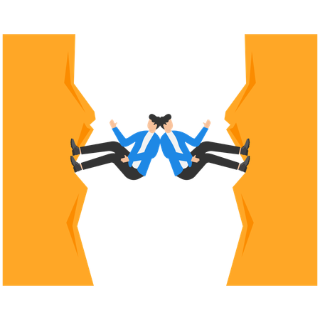 Businessman doing business teamwork  Illustration