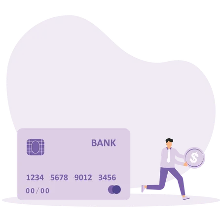 Businessman doing card payment  Illustration