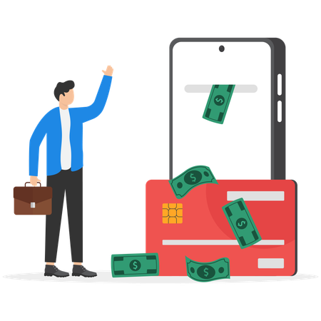 カード決済をするビジネスマン  イラスト