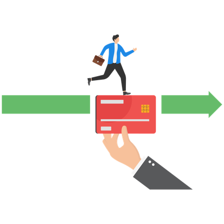 Businessman doing card payment  Illustration