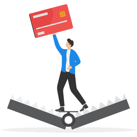 Businessman doing card payment  Illustration