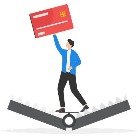 Businessman doing card payment  Illustration