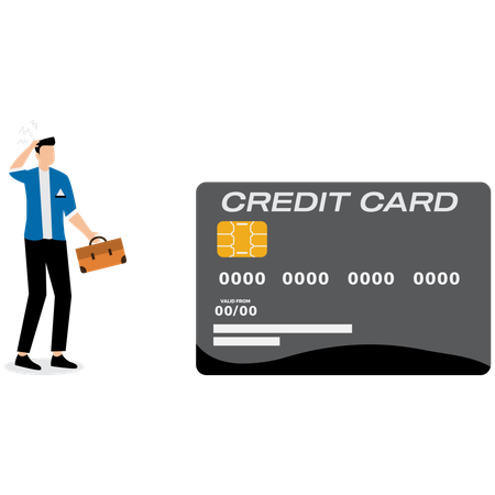 Businessman doing card payment  Illustration