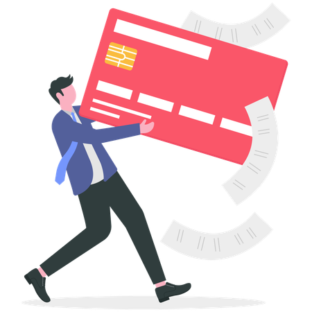 Businessman doing card payment  Illustration