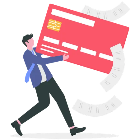 Businessman doing card payment  Illustration
