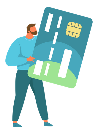 Businessman doing card payment  Illustration