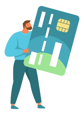 Businessman doing card payment  Illustration