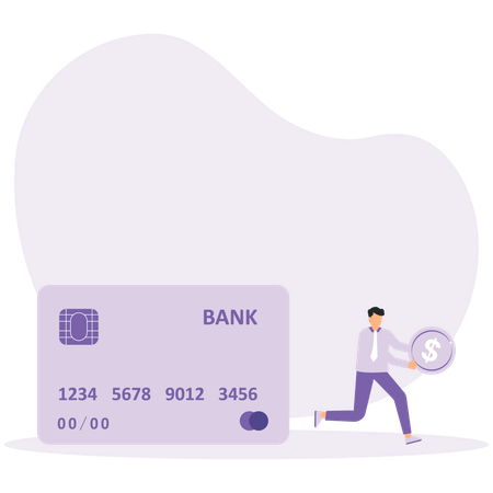 Businessman doing card payment  Illustration