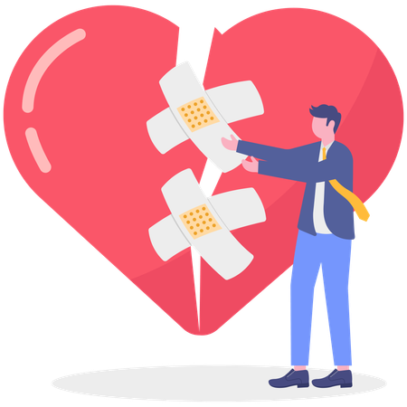 Businessman doing charity project  Illustration