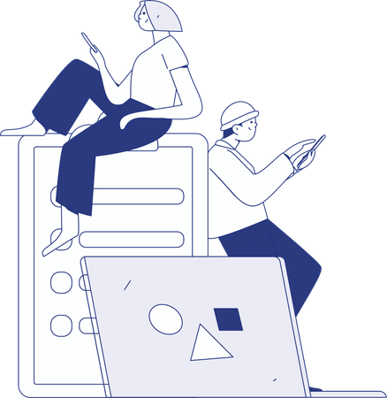 Businessman doing cloud upload  Illustration