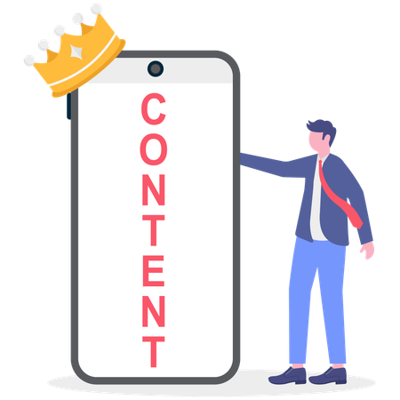 Businessman doing content blogging  Illustration