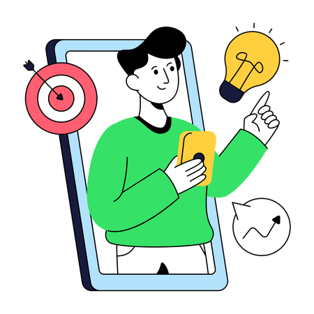 Businessman doing Creative Person  Illustration