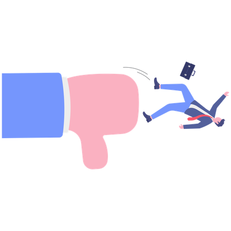 Businessman doing customer complaint  Illustration
