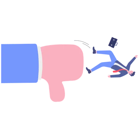 Businessman doing customer complaint  Illustration