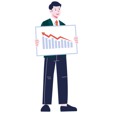 Businessman doing data Analysis  Illustration