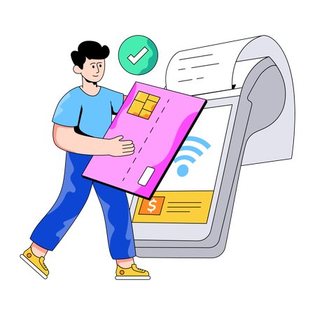 Businessman doing Electronic Payment  Illustration
