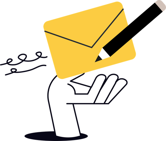 Businessman doing email marketing  Illustration