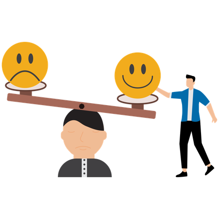Businessman doing Emotional balance and harmony  Illustration