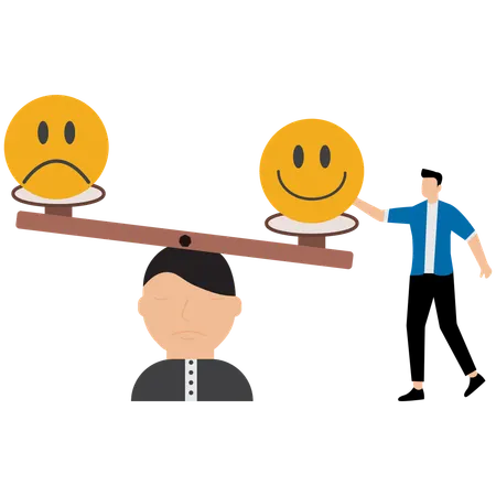 Businessman doing Emotional balance and harmony  Illustration