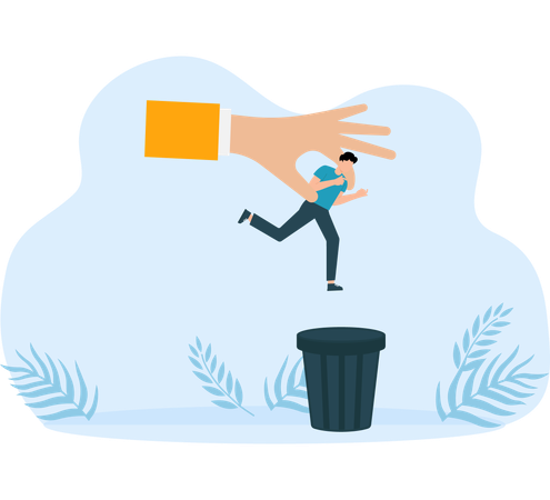 Businessman doing employee layoff  Illustration
