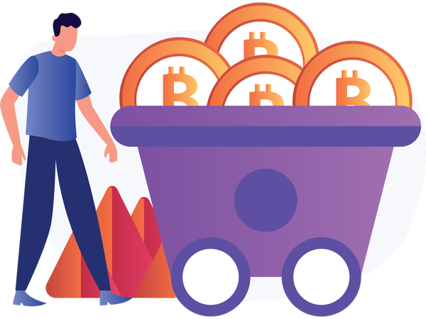 Businessman doing Ethereum Analysis  Illustration