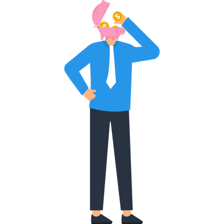 Businessman doing Financial Planning  Illustration