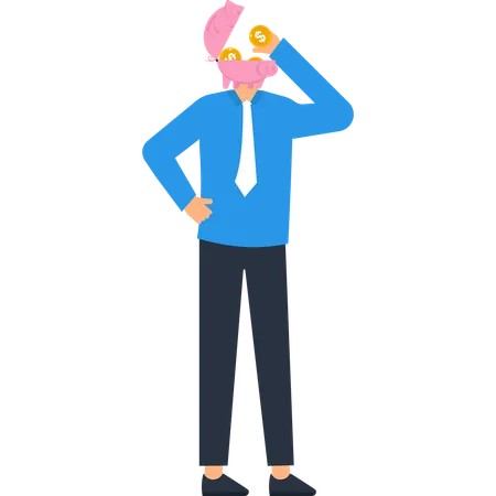 Businessman doing Financial Planning  Illustration