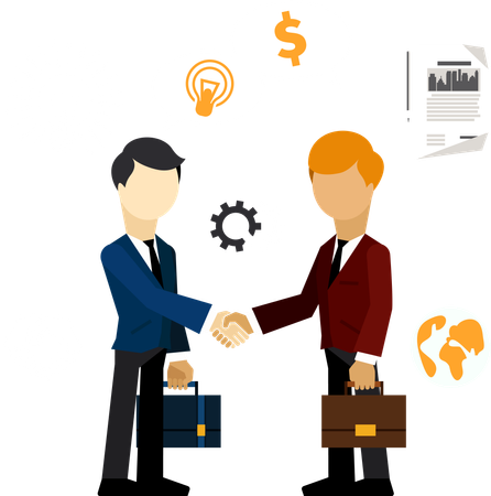 Businessman Doing Handshake  Illustration