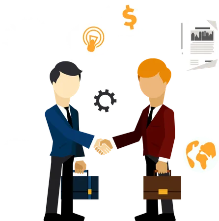 Businessman Doing Handshake  Illustration