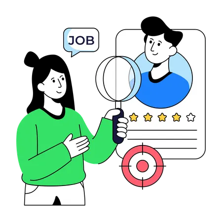 Businessman Doing Headhunting  Illustration
