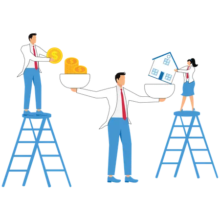 Businessman doing Investment in real estate  Illustration