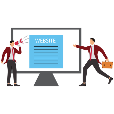 Businessman Doing Lead Generation  Illustration