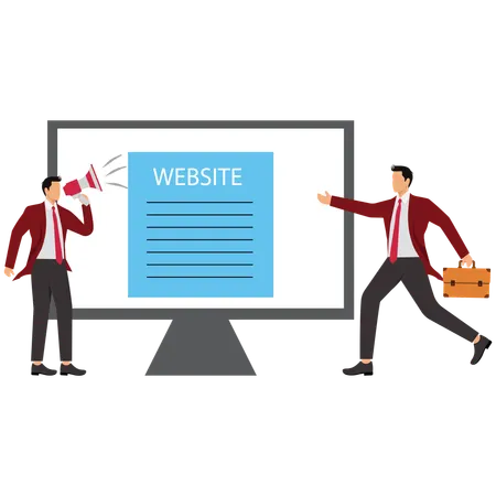 Businessman Doing Lead Generation  Illustration